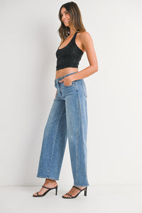 Rylee Wide Leg Jean | Medium Wash Denim