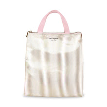 Load image into Gallery viewer, Kate Spade Lunch Bag | Gold Pinstripe