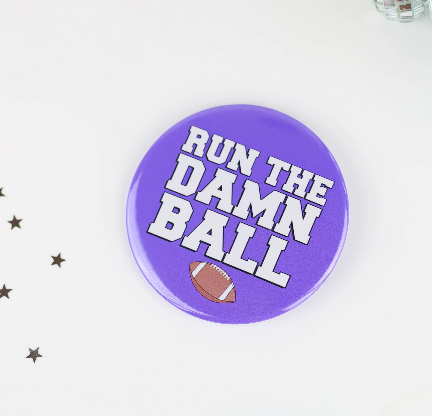 Run The Damn Ball Button | Purple