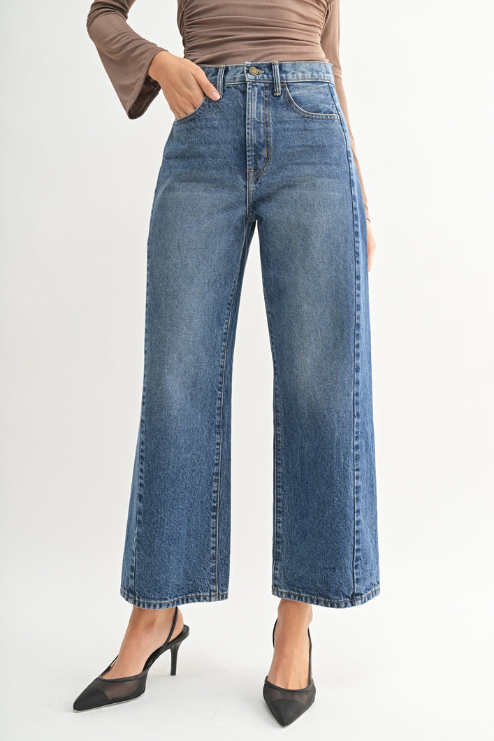 Julia Barrel Jean | Dark Wash Denim