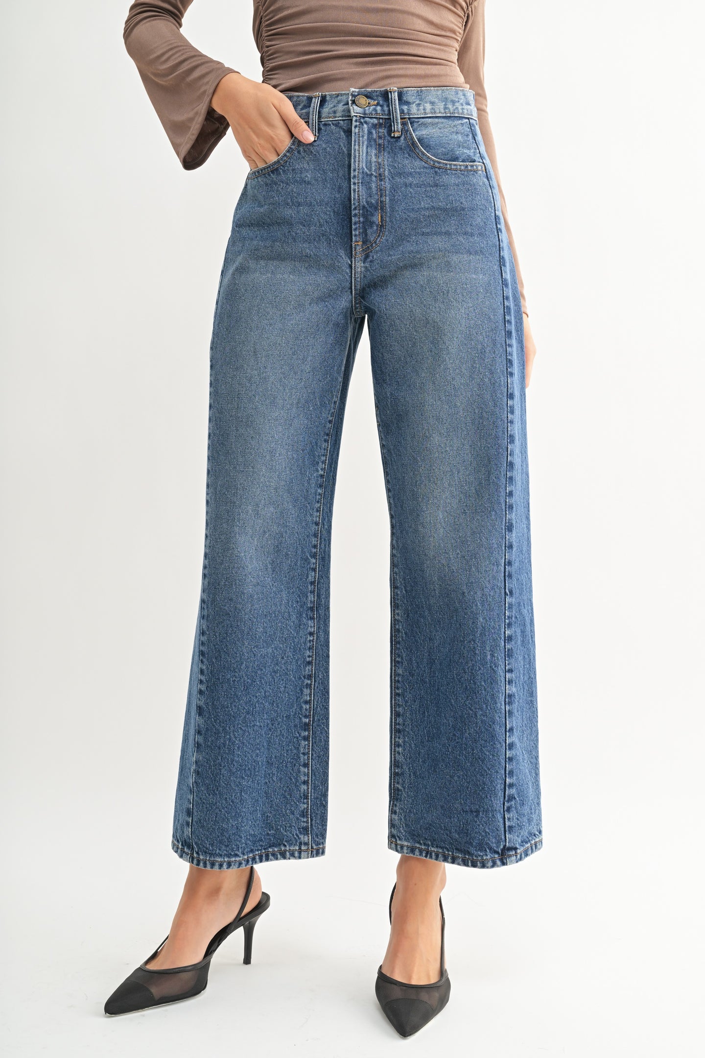 Julia Barrel Jean | Dark Wash Denim