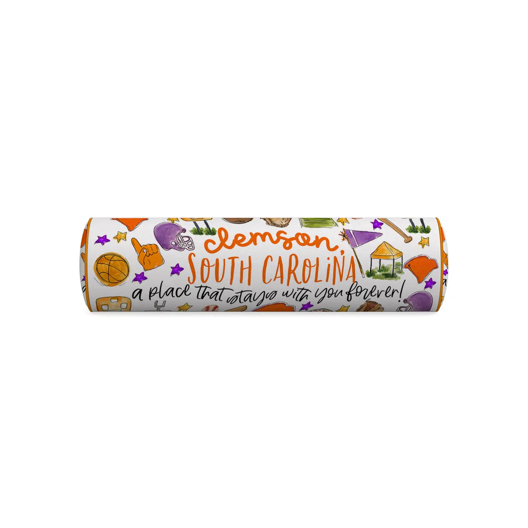 Clemson, SC Bolster Pillow