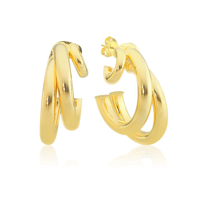 Sheila Fajl Hazel Hoops | Shiny 18K Gold Plated