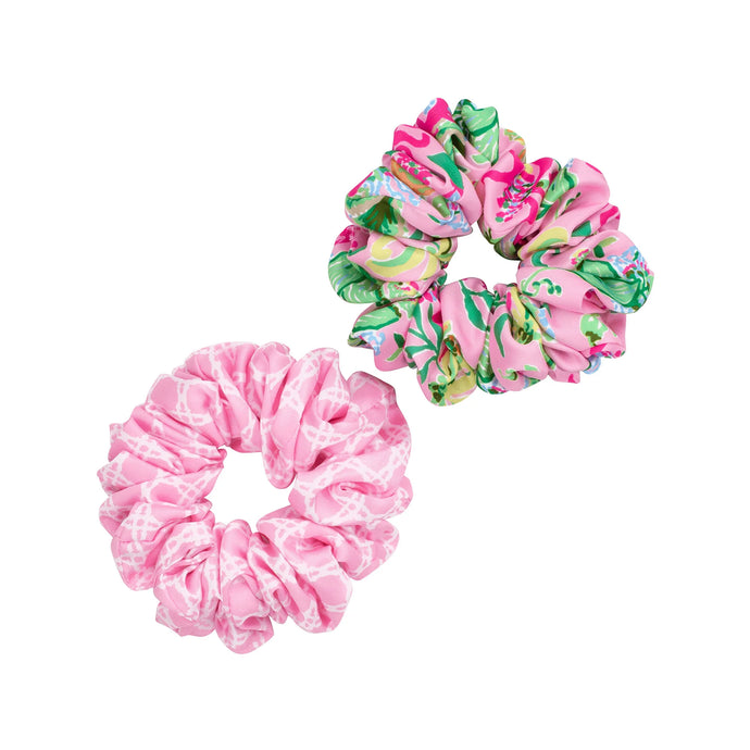 Lilly Pulitzer Scrunchie Set | Via Amore Spritzer & Conch Shell Pink Caning