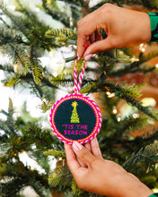 Load image into Gallery viewer, Tis The Season Needlepoint Ornament