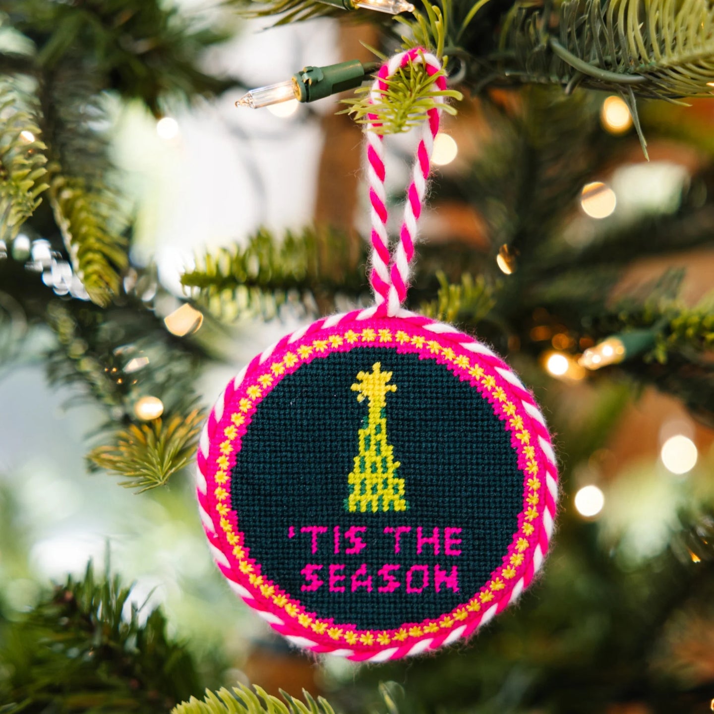 Tis The Season Needlepoint Ornament