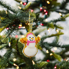 Load image into Gallery viewer, Furbish Snowman Needlepoint Icon Ornament
