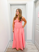 Load image into Gallery viewer, Karlie Solid Smock Cami Maxi Dress | Pink