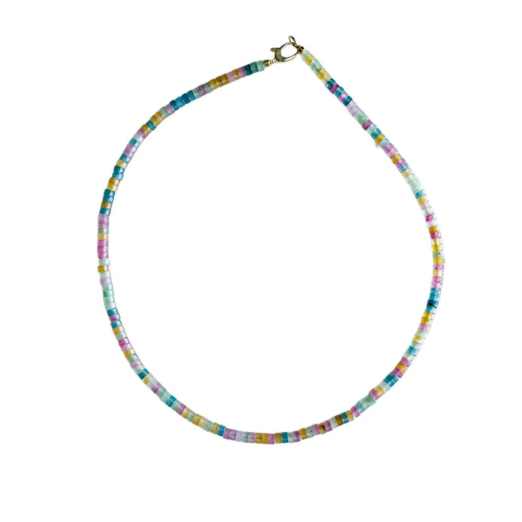 Pastel Multi Sullivan Heishi Gemstone Necklace