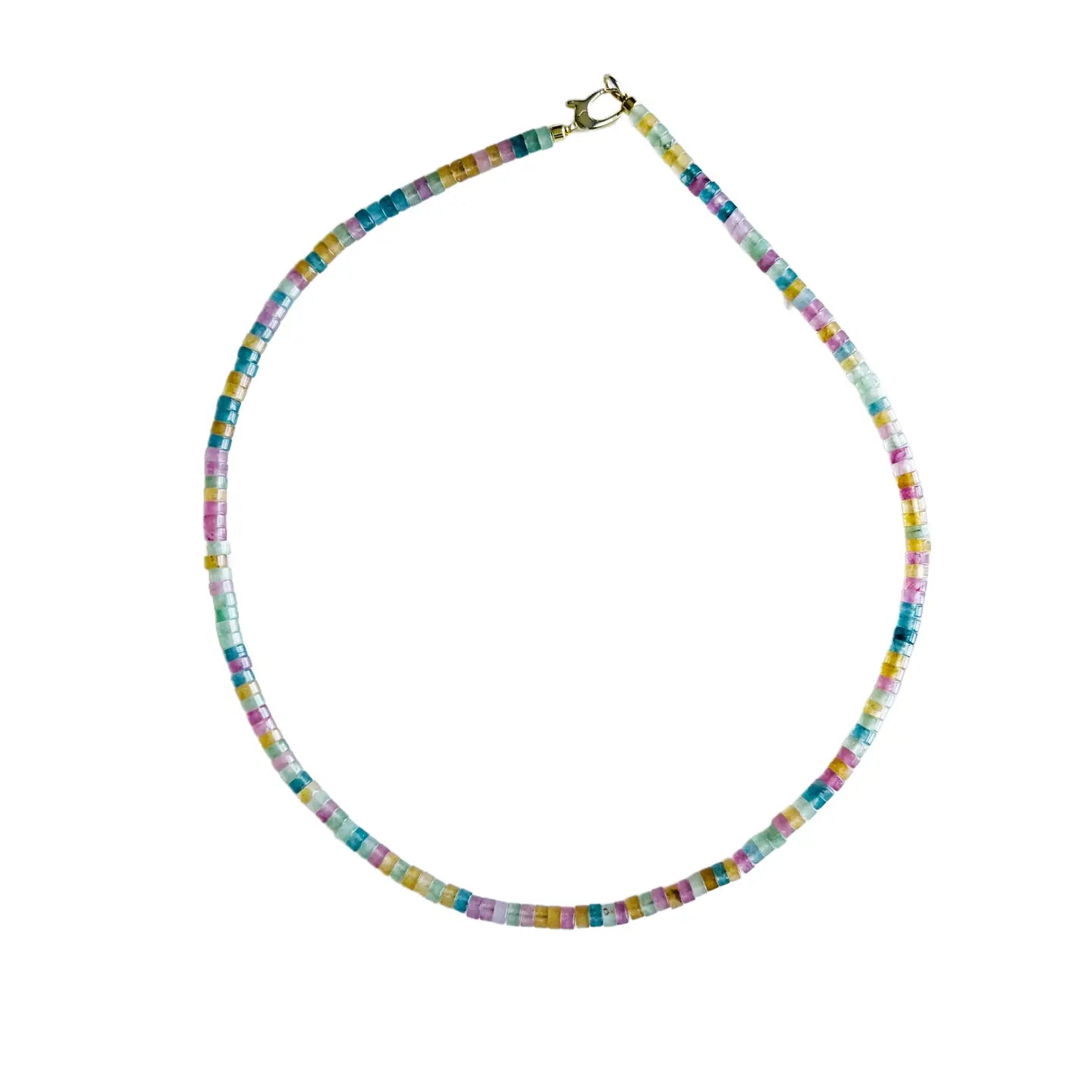 Pastel Multi Sullivan Heishi Gemstone Necklace