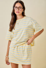 Load image into Gallery viewer, Daily Stripe Skort Set | Yellow &amp; Baby Blue