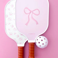 Load image into Gallery viewer, Coquette Pink Bow Floral Pickleball Paddle