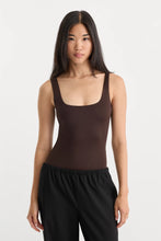Load image into Gallery viewer, Good American The Sculpting Modern Tank Bodysuit | Espresso