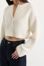Load image into Gallery viewer, Good American The Chunky Knit Cardigan | Chalk