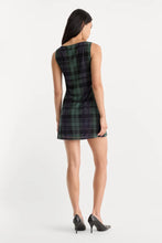 Load image into Gallery viewer, Good American The Mesh Mini Dress | Navy And Green Plaid