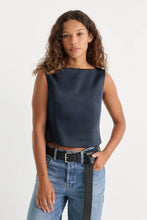 Load image into Gallery viewer, Good American The Satin Top | New Navy