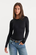 Load image into Gallery viewer, Good American The Sculpting Modern Long Sleeve Bodysuit | Black