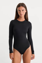 Load image into Gallery viewer, Good American The Sculpting Modern Long Sleeve Bodysuit | Black