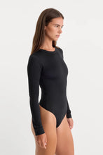 Load image into Gallery viewer, Good American The Sculpting Modern Long Sleeve Bodysuit | Black