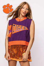 Load image into Gallery viewer, Queen of Sparkles Clemson Pennant Flag Tank