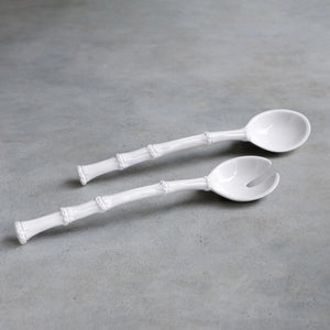 Beatriz Ball Vida Bamboo Large Salad Servers | White