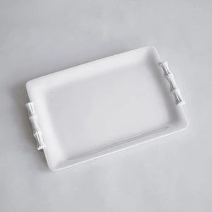 Beatriz Ball Vida Bamboo Medium Rectangular Tray | White