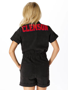 Clemson Denim Romper