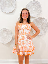 Load image into Gallery viewer, Sweetheart Orange Embroidered Dress