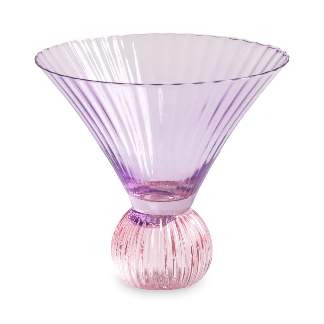 Beatriz Ball Venice Martini Glass | Violet and Pink