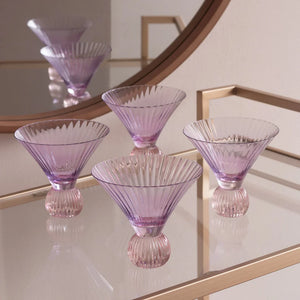 Beatriz Ball Venice Martini Glass | Violet and Pink