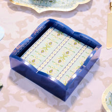 Load image into Gallery viewer, Laura Park Rosemary Stripe French Blue Cocktail Napkins
