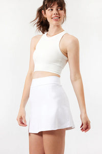 Cream Yoga Evelyn Skort | White