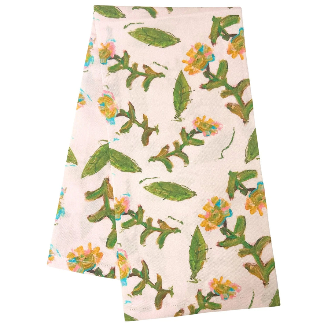 Laura Park Flor Rosa Tea Towel