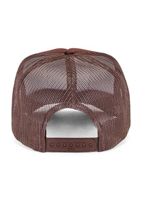 Friday Feelin' Howdy Trucker Hat in Brown