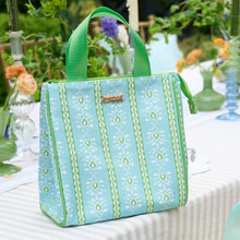 Load image into Gallery viewer, Laura Park Rosemary Stripe Blue Lunch Bag