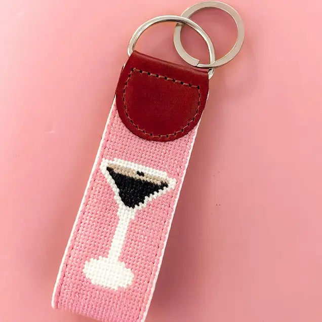 Espresso Martini Needlepoint Keychain