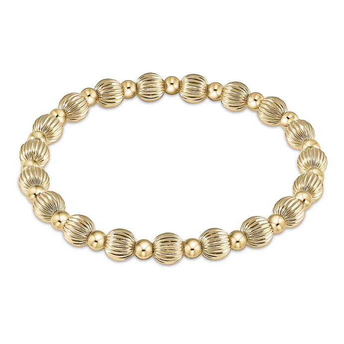 enewton Dignity Grateful Pattern 6mm Bead Bracelet - Gold