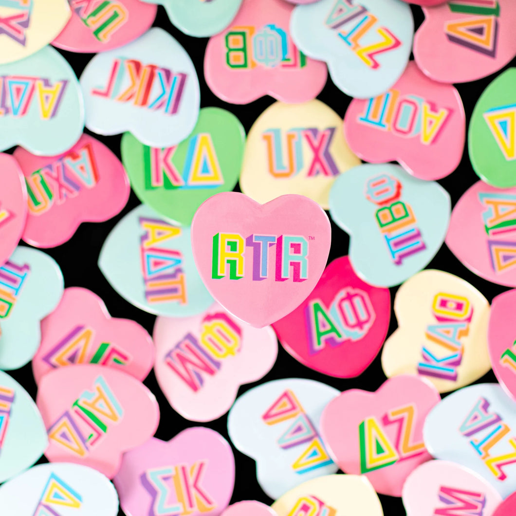 Sorority Block Letter Buttons