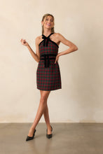 Load image into Gallery viewer, Prosperina Faye Halter Dress | Check The Halls Print