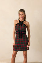 Load image into Gallery viewer, Prosperina Faye Halter Dress | Check The Halls Print