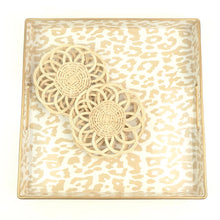 Load image into Gallery viewer, Natural Leopard Square Tray