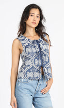 Load image into Gallery viewer, Greylin Romy Embroidered Tie Front Shell Top