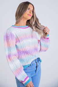 Karlie Multicolor Cable Sweater