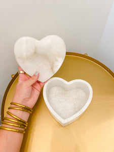 Heart Alabaster Box |  Large