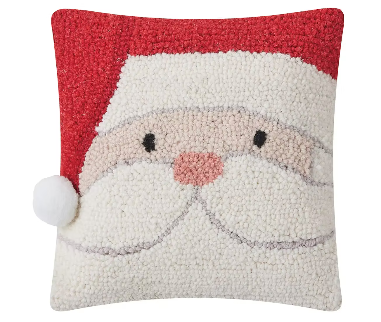 Holiday Santa with Pom Hook Pillow