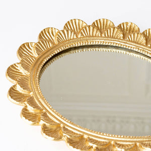 Scalloped Mirrored Tray