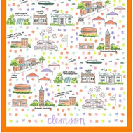 Double Sided Clemson Tea Towel