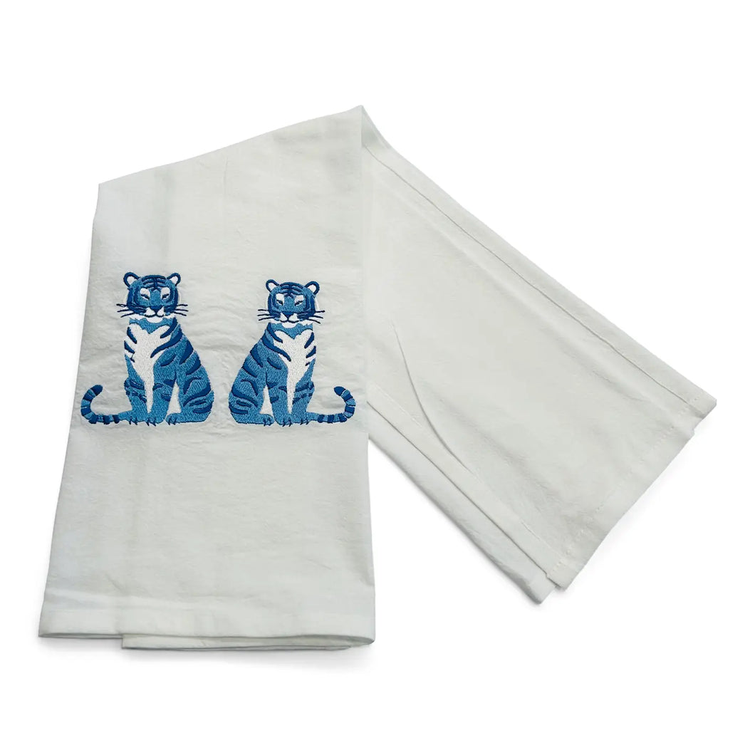 Mirrored Tigers Tea Towel