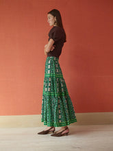 Load image into Gallery viewer, Brooks Avenue Tiered Maxi Skirt | Garland Green
