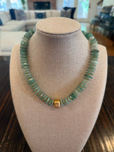 Load image into Gallery viewer, Chunky Seafoam Jade Flat Gemstone Necklace